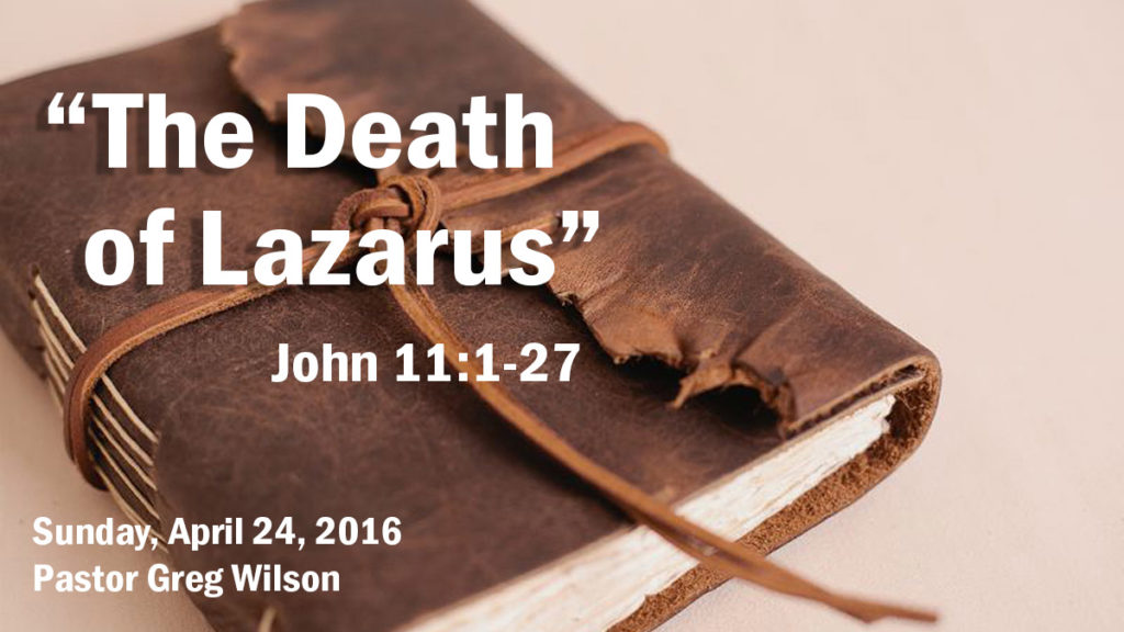 death of lazarus commentary
