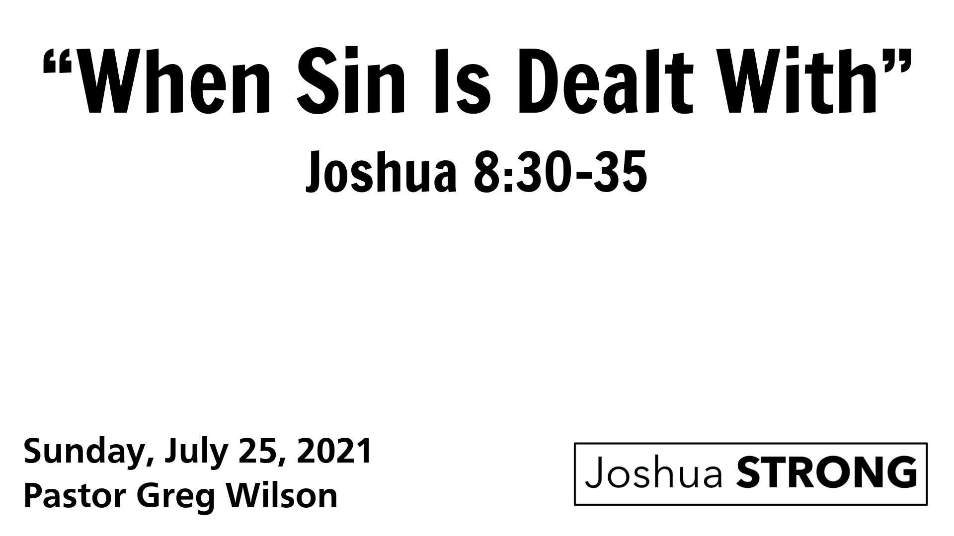 “When Sin is Dealt With”
