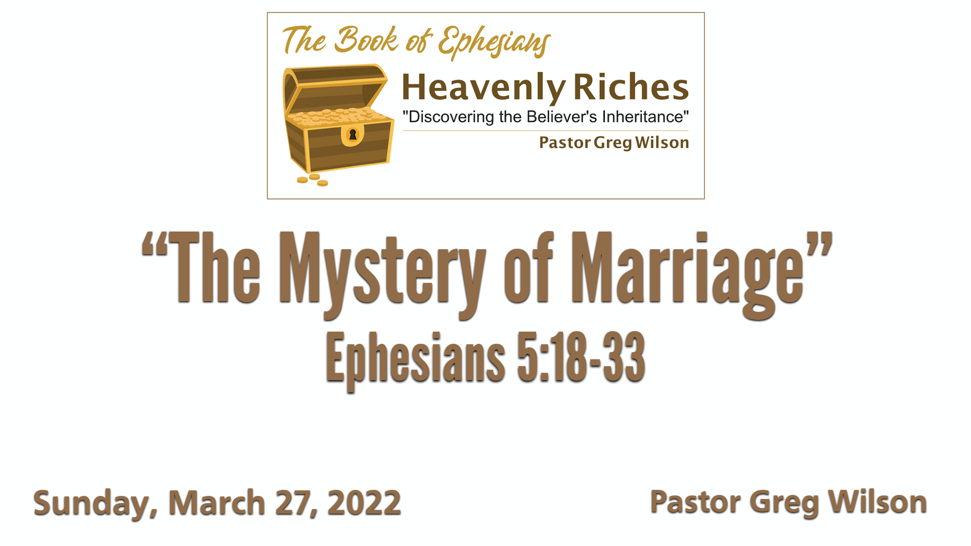 "The Mystery of Marriage"