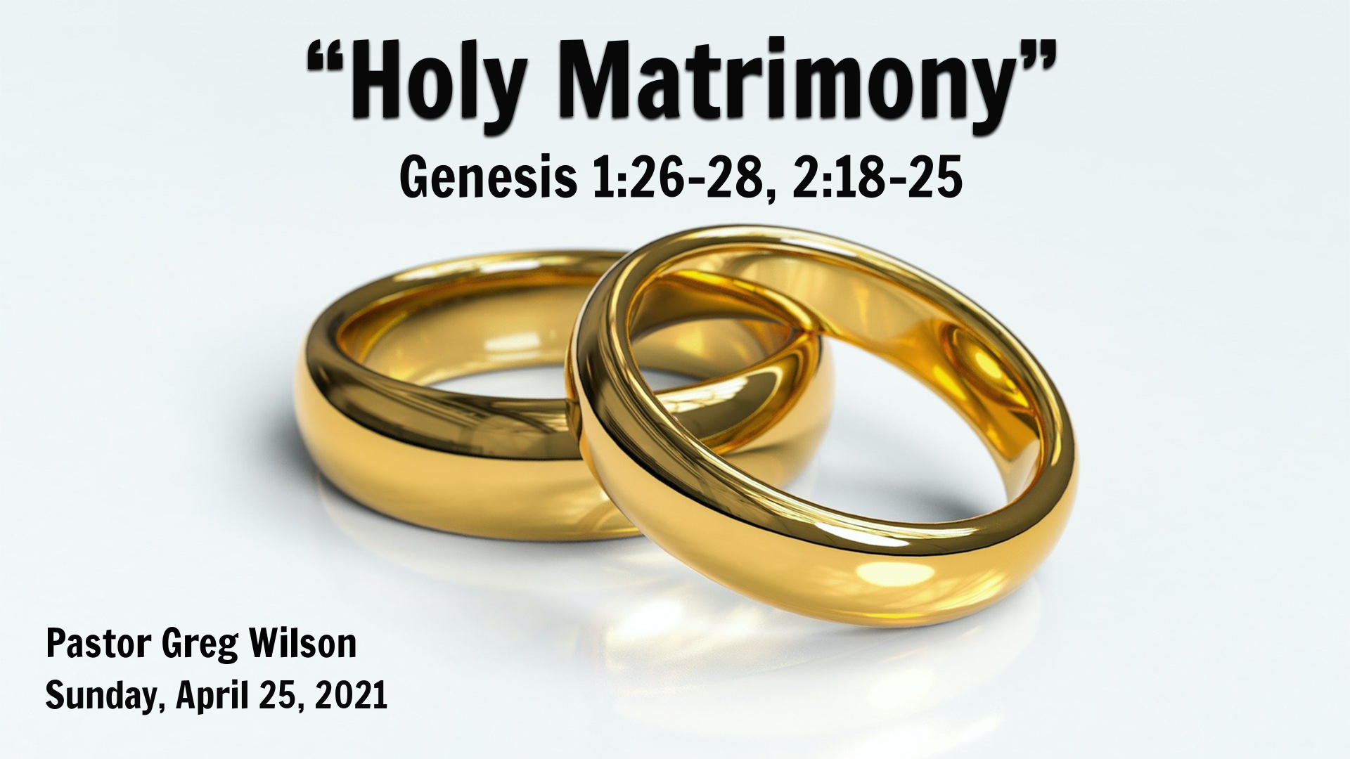 "Holy Matrimony"