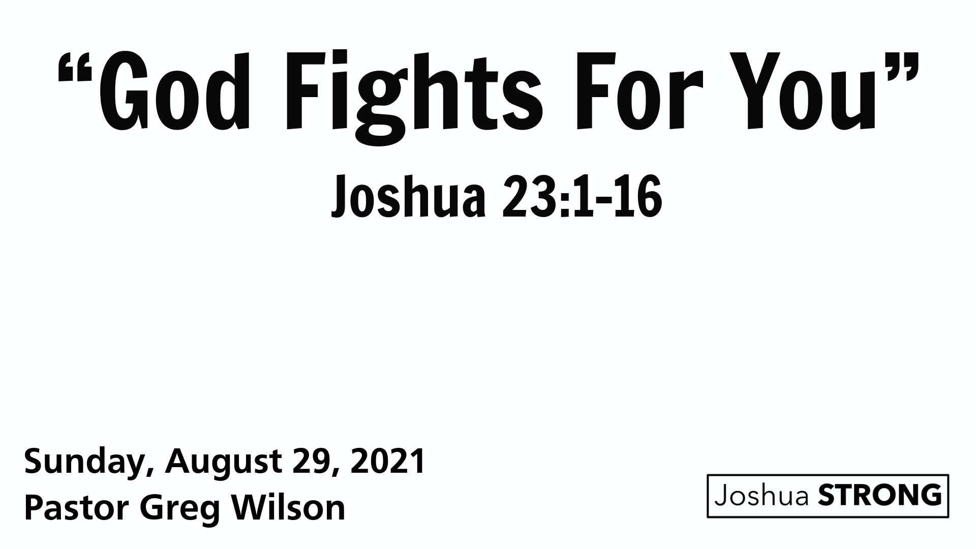 "God Fights For You"