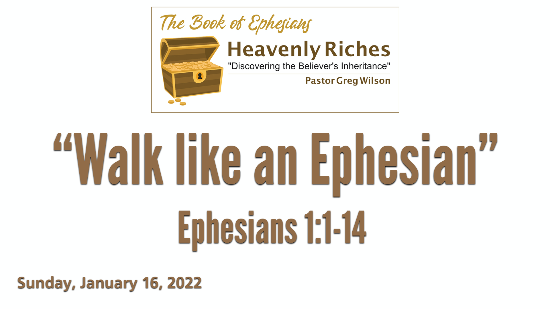 "Walk Like An Ephesian"
