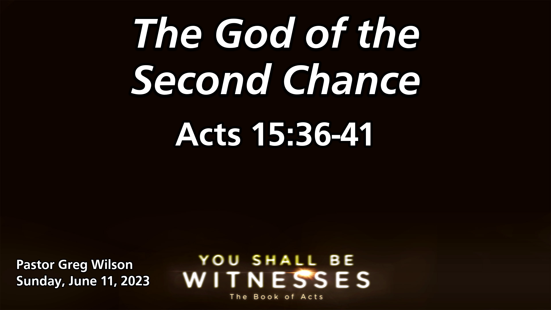 "The God of the Second Chance"