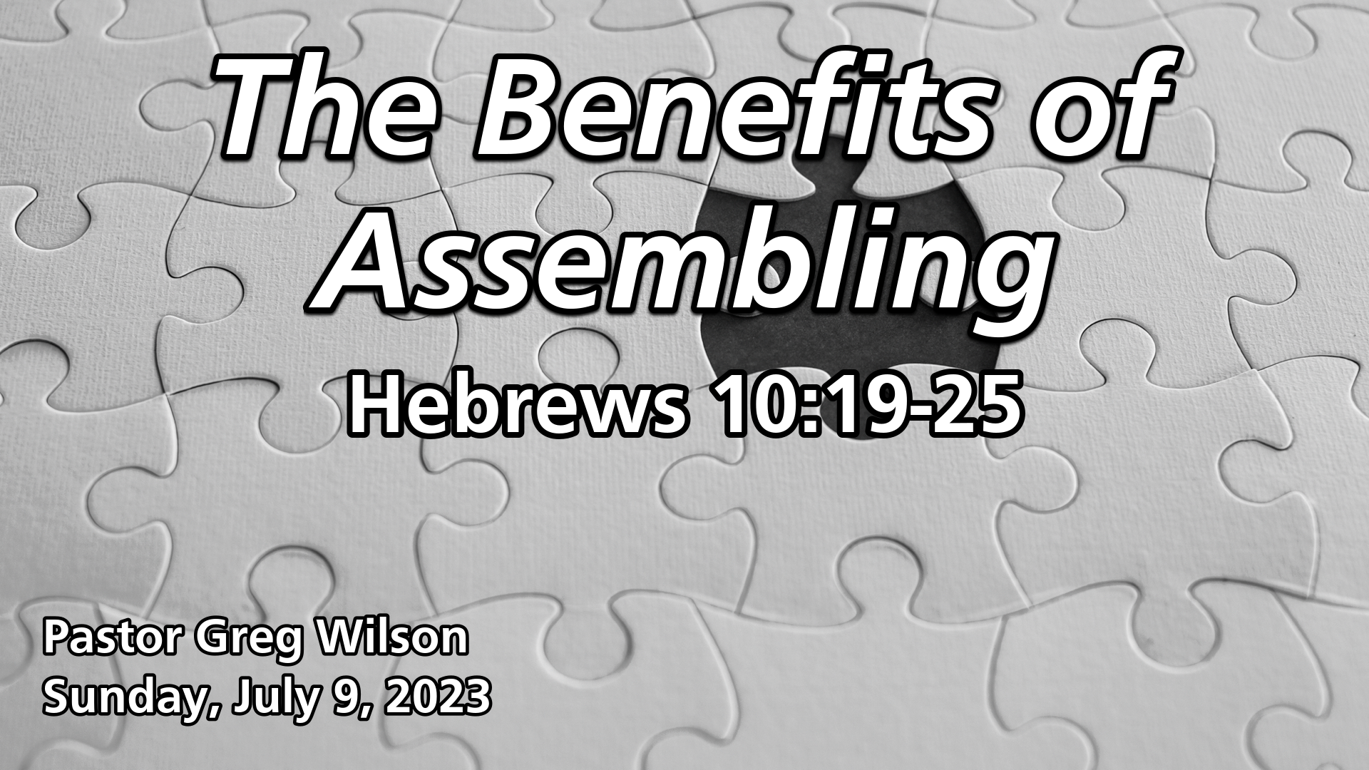 "The Benefits of Assembling"