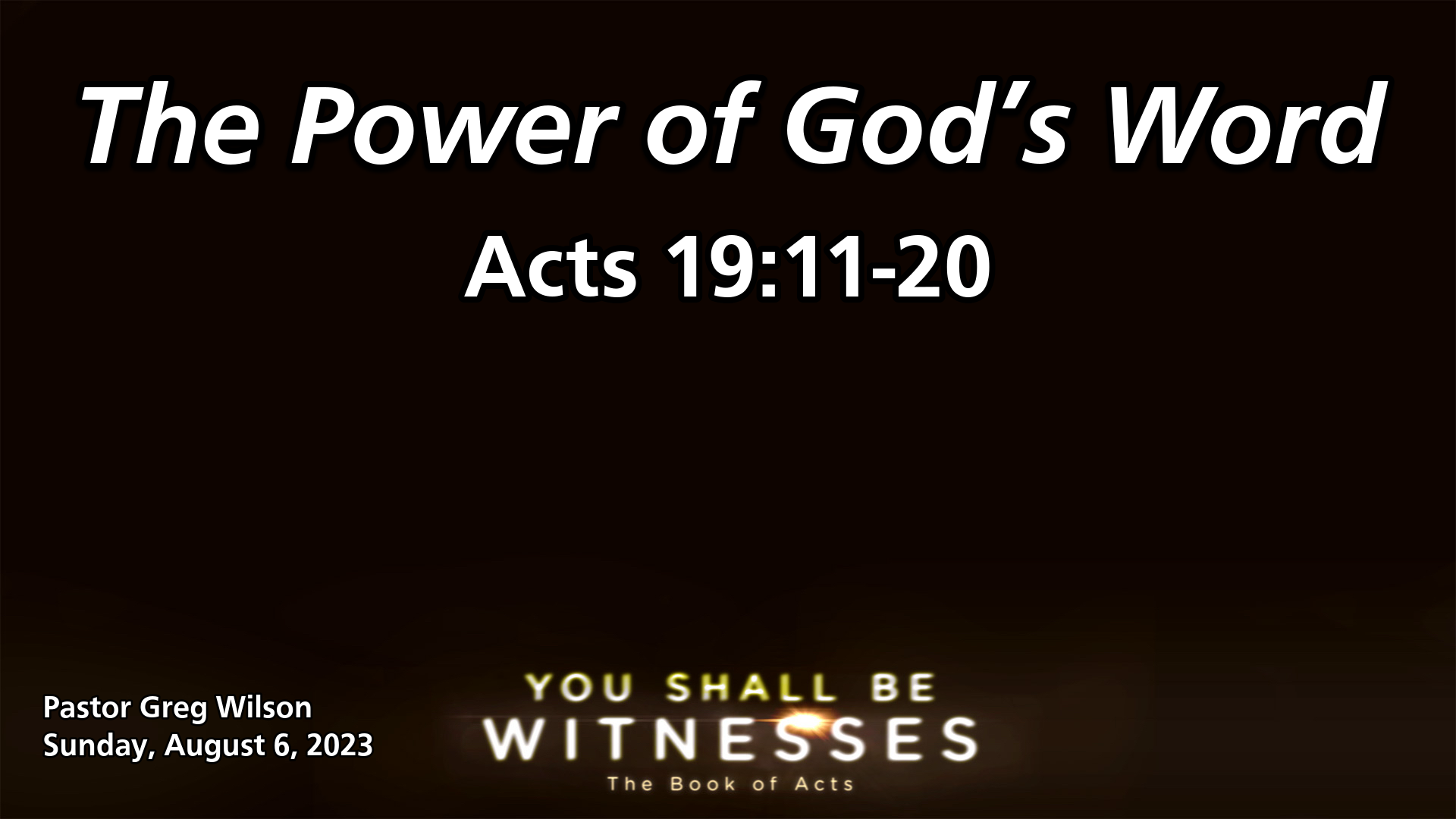 "The Power of God’s Word"
