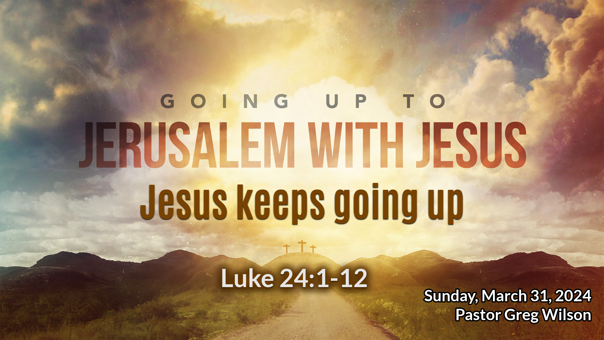 "Jesus keeps going up"