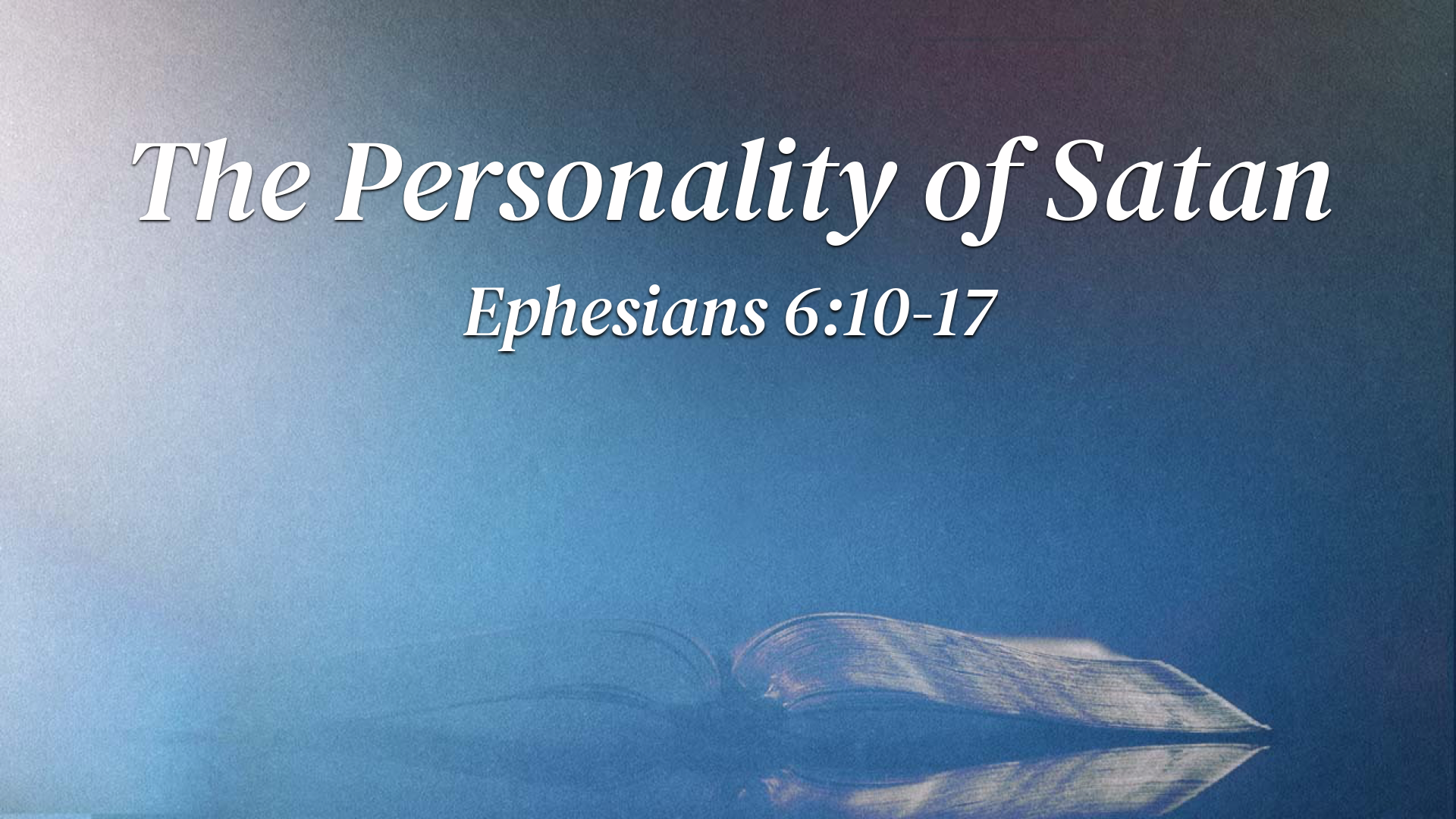 "The Personality of Satan"