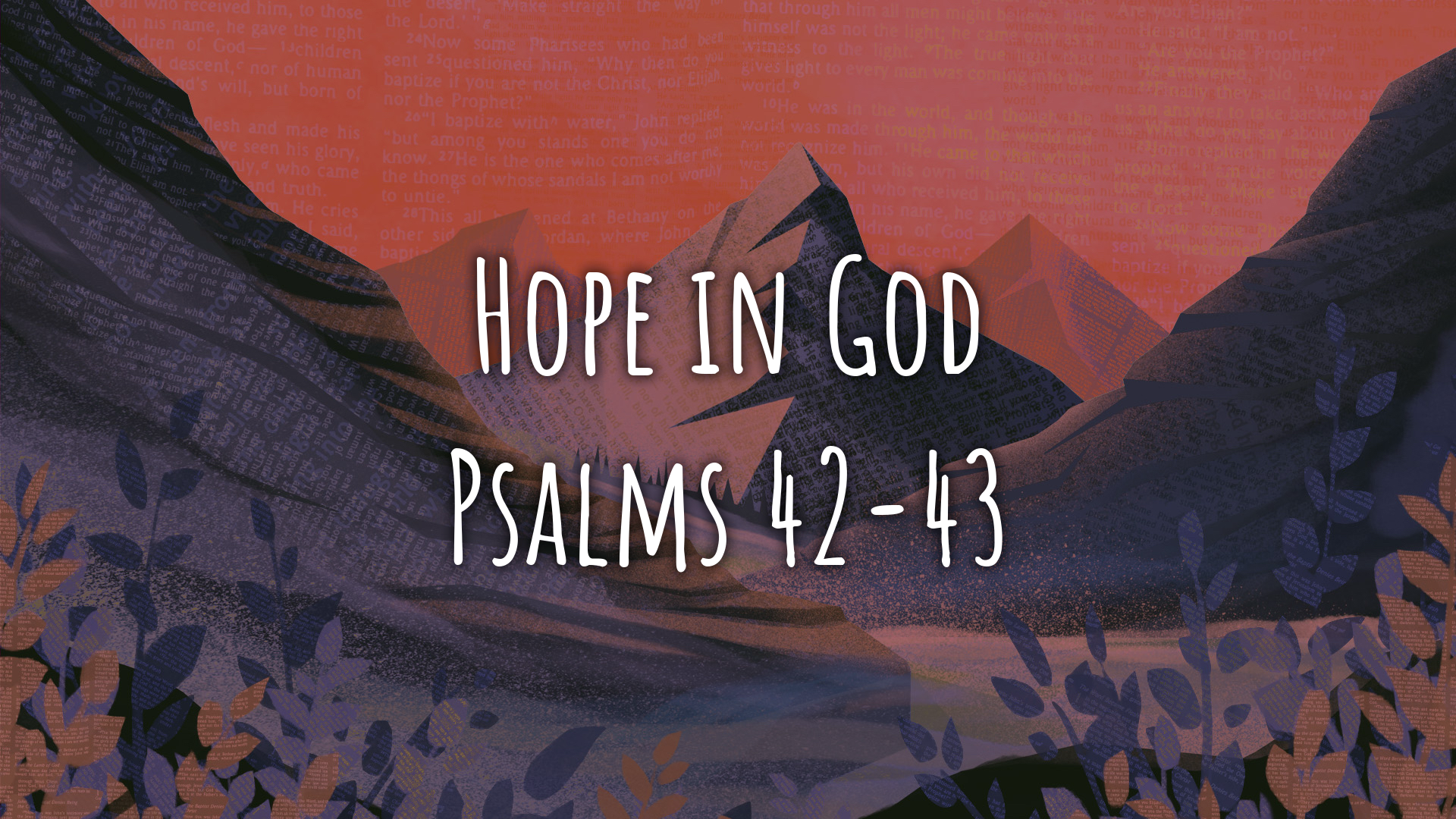 "Hope in God"
