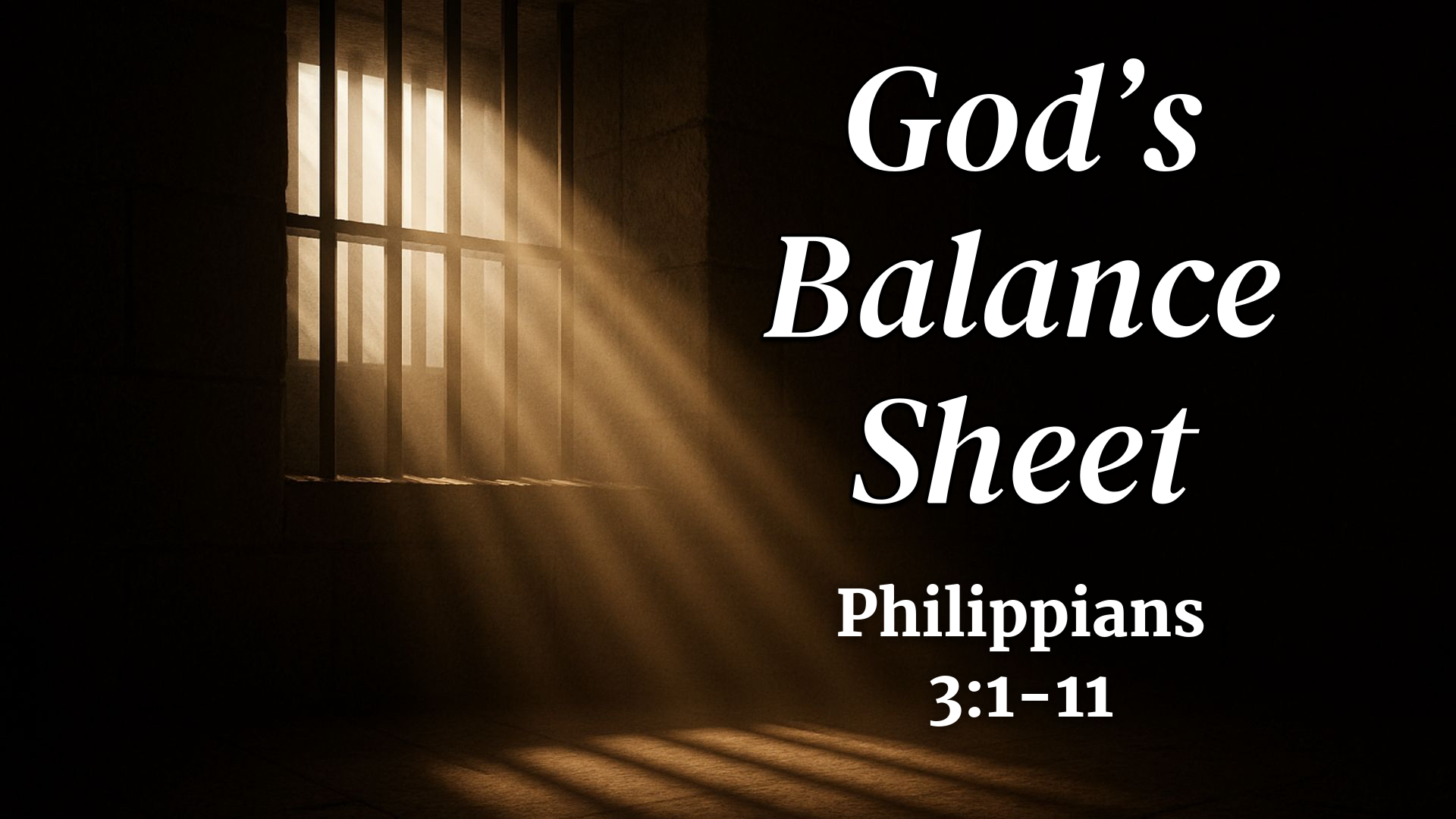 "God's Balance Sheet"